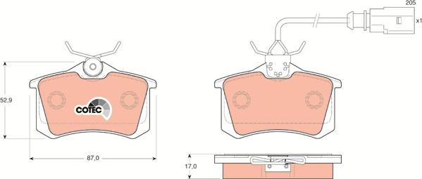 TRW GDB1415 - Jarrupala, levyjarru parts5.com