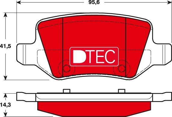 TRW GDB1481DTE - Brake Pad Set, disc brake parts5.com