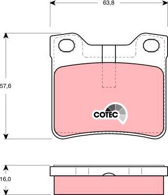 TRW GDB1432 - Brake Pad Set, disc brake parts5.com