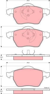 TRW GDB1429 - Set placute frana,frana disc parts5.com