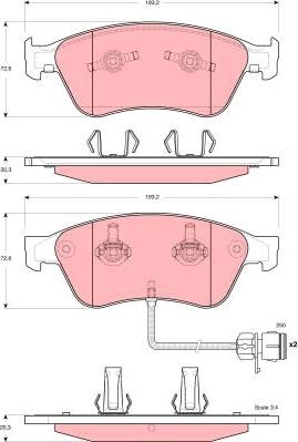 TRW GDB1598 - Set placute frana,frana disc parts5.com