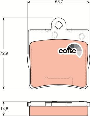 TRW GDB1545 - Brake Pad Set, disc brake parts5.com