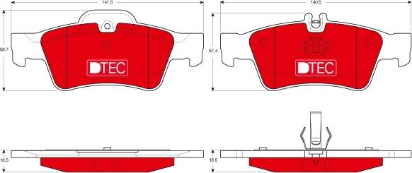 TRW GDB1546DTE - Brake Pad Set, disc brake parts5.com