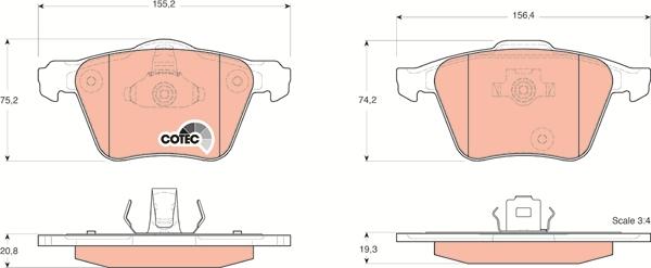 TRW GDB1565 - Piduriklotsi komplekt,ketaspidur parts5.com