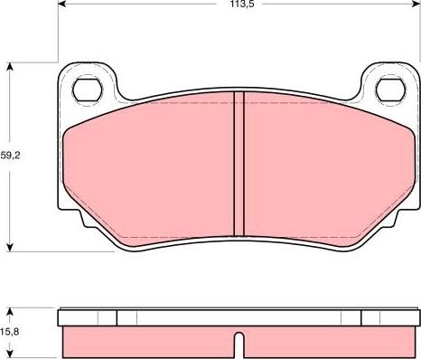 TRW GDB1568 - Set placute frana,frana disc parts5.com