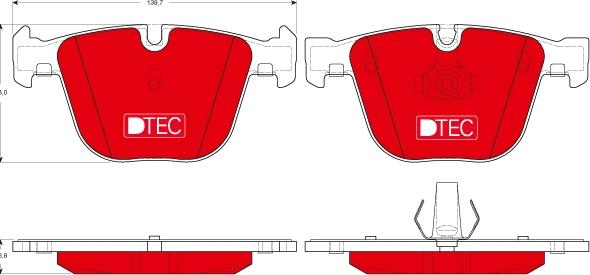 TRW GDB1502DTE - Juego de pastillas de freno parts5.com