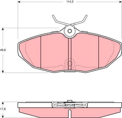 TRW GDB1511 - Set placute frana,frana disc parts5.com