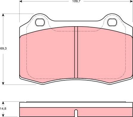 TRW GDB1513 - Kit de plaquettes de frein, frein à disque parts5.com