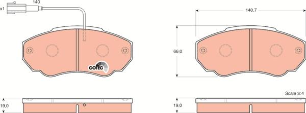 TRW GDB1517 - Sada brzdových platničiek kotúčovej brzdy parts5.com