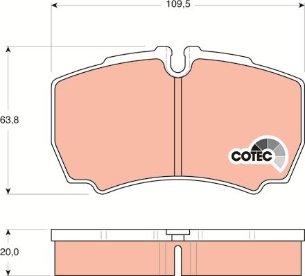 TRW GDB1535 - Komplet zavornih oblog, ploscne (kolutne) zavore parts5.com