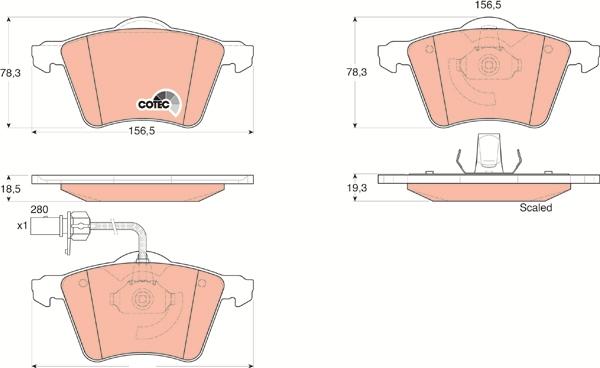 TRW GDB1538 - Set placute frana,frana disc parts5.com