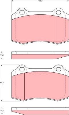 TRW GDB1537 - Kit de plaquettes de frein, frein à disque parts5.com