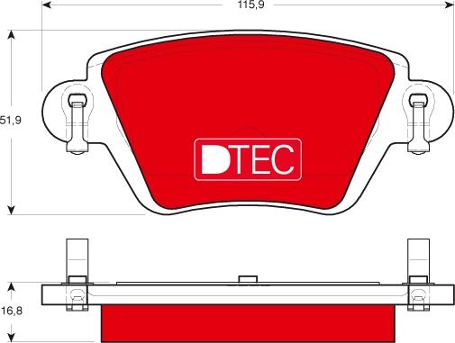 TRW GDB1525DTE - Тормозные колодки, дисковые, комплект parts5.com