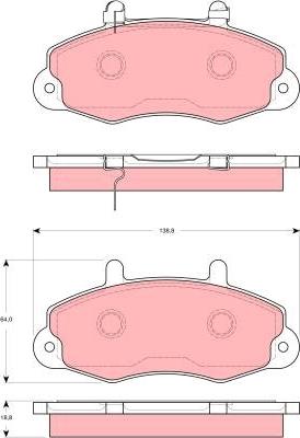 TRW GDB1572 - Komplet pločica, disk-kočnica parts5.com