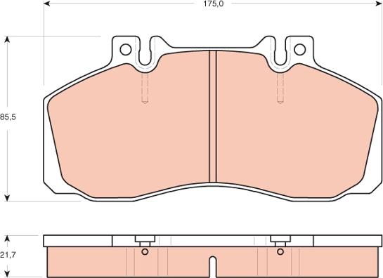 TRW GDB1695 - Set placute frana,frana disc parts5.com