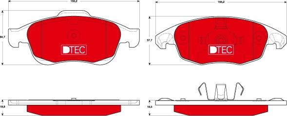 TRW GDB1690DTE - Set placute frana,frana disc parts5.com