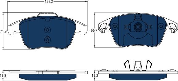 TRW GDB1691BTE - Bremsbelagsatz, Scheibenbremse parts5.com