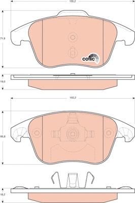 TRW GDB1691 - Σετ τακάκια, δισκόφρενα parts5.com