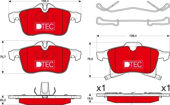 TRW GDB1668DTE - Brake Pad Set, disc brake parts5.com