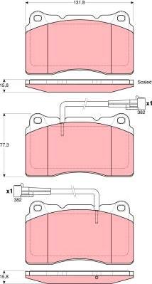 TRW GDB1603 - Juego de pastillas de freno parts5.com