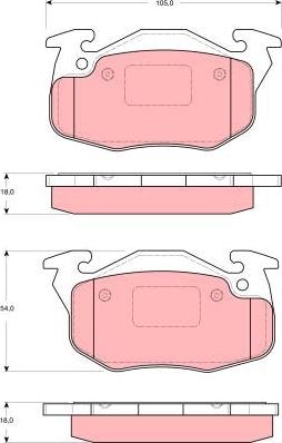 TRW GDB1615 - Kit de plaquettes de frein, frein à disque parts5.com