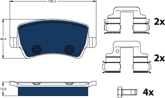 TRW GDB1685BTE - Set placute frana,frana disc parts5.com