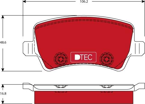 TRW GDB1685DTE - Set placute frana,frana disc parts5.com