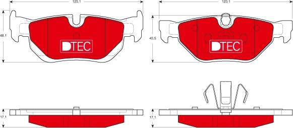 TRW GDB1626DTE - Brake Pad Set, disc brake parts5.com