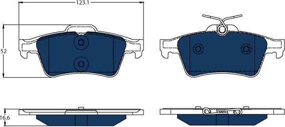 TRW GDB1621BTE - Fren balata seti, diskli fren parts5.com