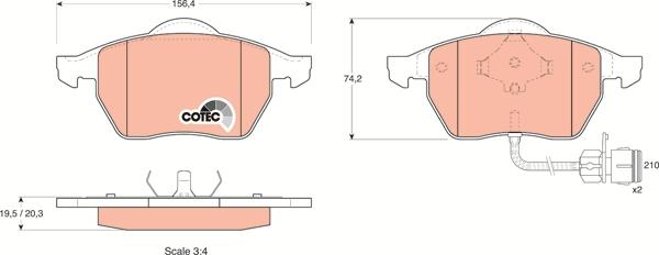 TRW GDB1049 - Zestaw klocków hamulcowych, hamulce tarczowe parts5.com