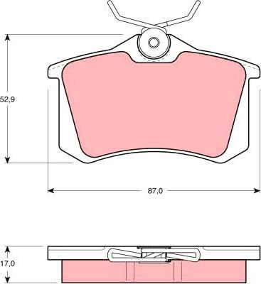 TRW GDB1055 - Σετ τακάκια, δισκόφρενα parts5.com