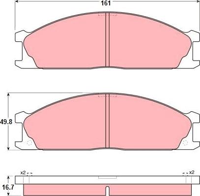 TRW GDB1017 - Brake Pad Set, disc brake parts5.com