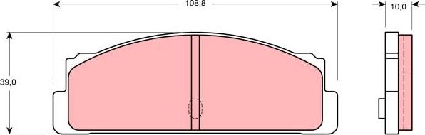 TRW GDB107 - Brake Pad Set, disc brake parts5.com