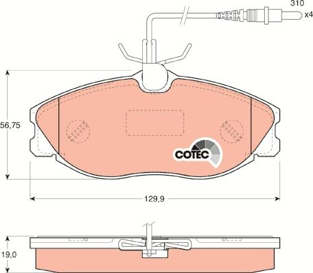 TRW GDB1194 - Set placute frana,frana disc parts5.com