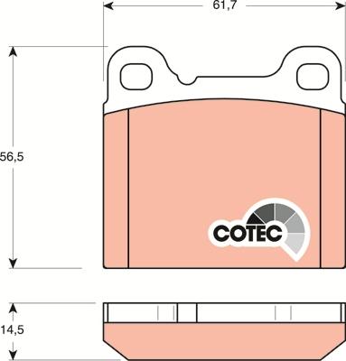 TRW GDB1160 - Kit de plaquettes de frein, frein à disque parts5.com