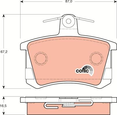 TRW GDB1163 - Σετ τακάκια, δισκόφρενα parts5.com