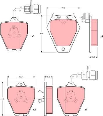 TRW GDB1162 - Σετ τακάκια, δισκόφρενα parts5.com