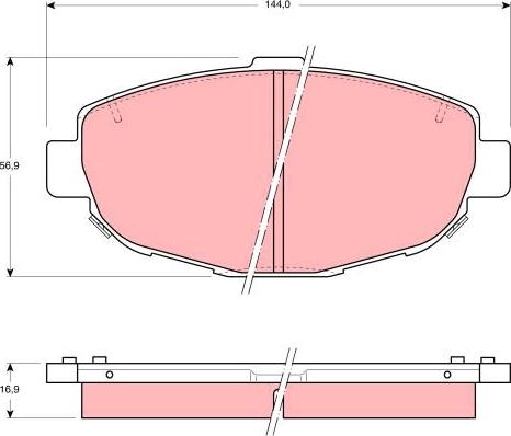 TRW GDB1184 - Fékbetétkészlet, tárcsafék parts5.com