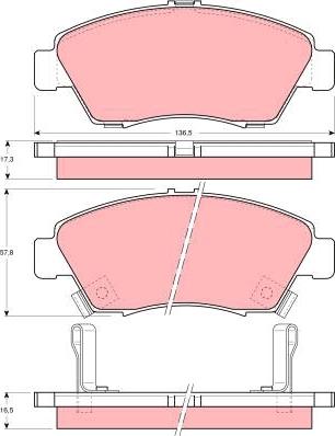 TRW GDB1183 - Fékbetétkészlet, tárcsafék parts5.com