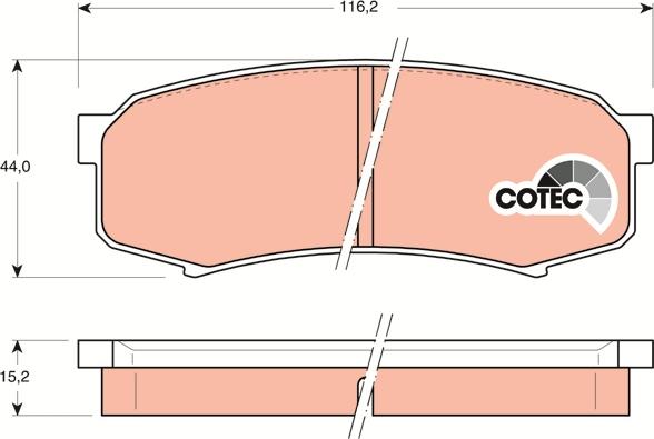 TRW GDB1182 - Fren balata seti, diskli fren parts5.com