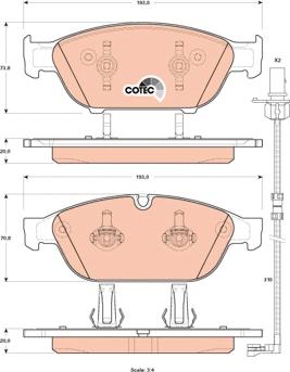 TRW GDB1897 - Комплект спирачно феродо, дискови спирачки parts5.com