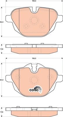 TRW GDB1840 - Sada brzdových platničiek kotúčovej brzdy parts5.com