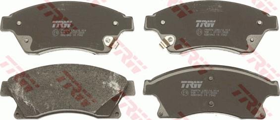 TRW GDB1843 - Set placute frana,frana disc parts5.com