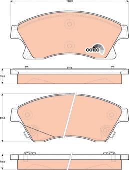 TRW GDB1843 - Sada brzdových platničiek kotúčovej brzdy parts5.com