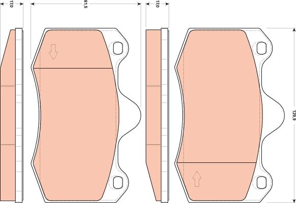 TRW GDB1852 - Fren balata seti, diskli fren parts5.com