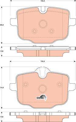 TRW GDB1869 - Set placute frana,frana disc parts5.com