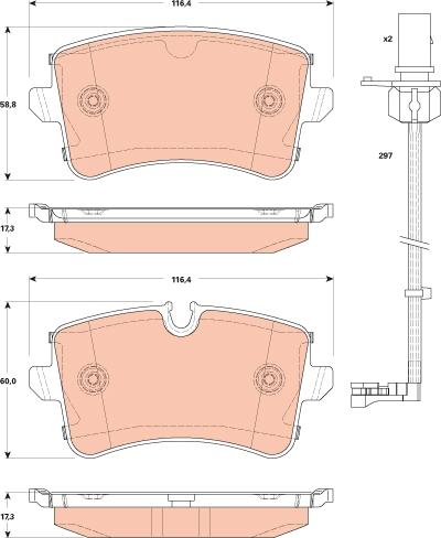 TRW GDB1866 - Fren balata seti, diskli fren parts5.com