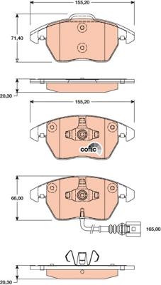 TRW GDB1807 - Brake Pad Set, disc brake parts5.com