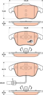 TRW GDB1814 - Brake Pad Set, disc brake parts5.com