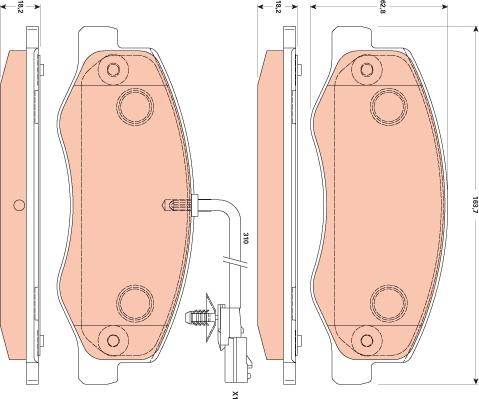 TRW GDB1885 - Komplet pločica, disk-kočnica parts5.com